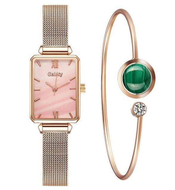 Relógio Luxe Feminino Linha Premium + Um Elegante Bracelete