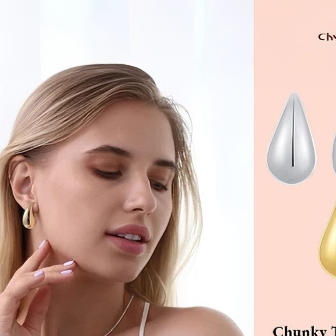 š EleganceDrop⢠ā Brincos de Gota Bold Banhados a Ouro 18K e Prata com Brilho Intenso e Design Sofisticado