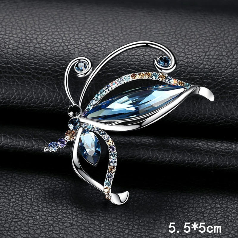 Strass - Broche Luxuoso de Cristal Acessório Feminino Moda Presente