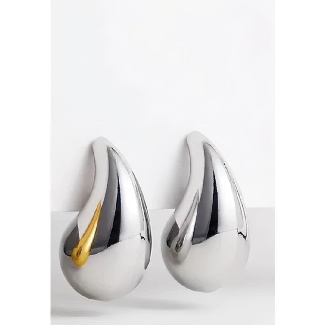 š EleganceDrop⢠ā Brincos de Gota Bold Banhados a Ouro 18K e Prata com Brilho Intenso e Design Sofisticado