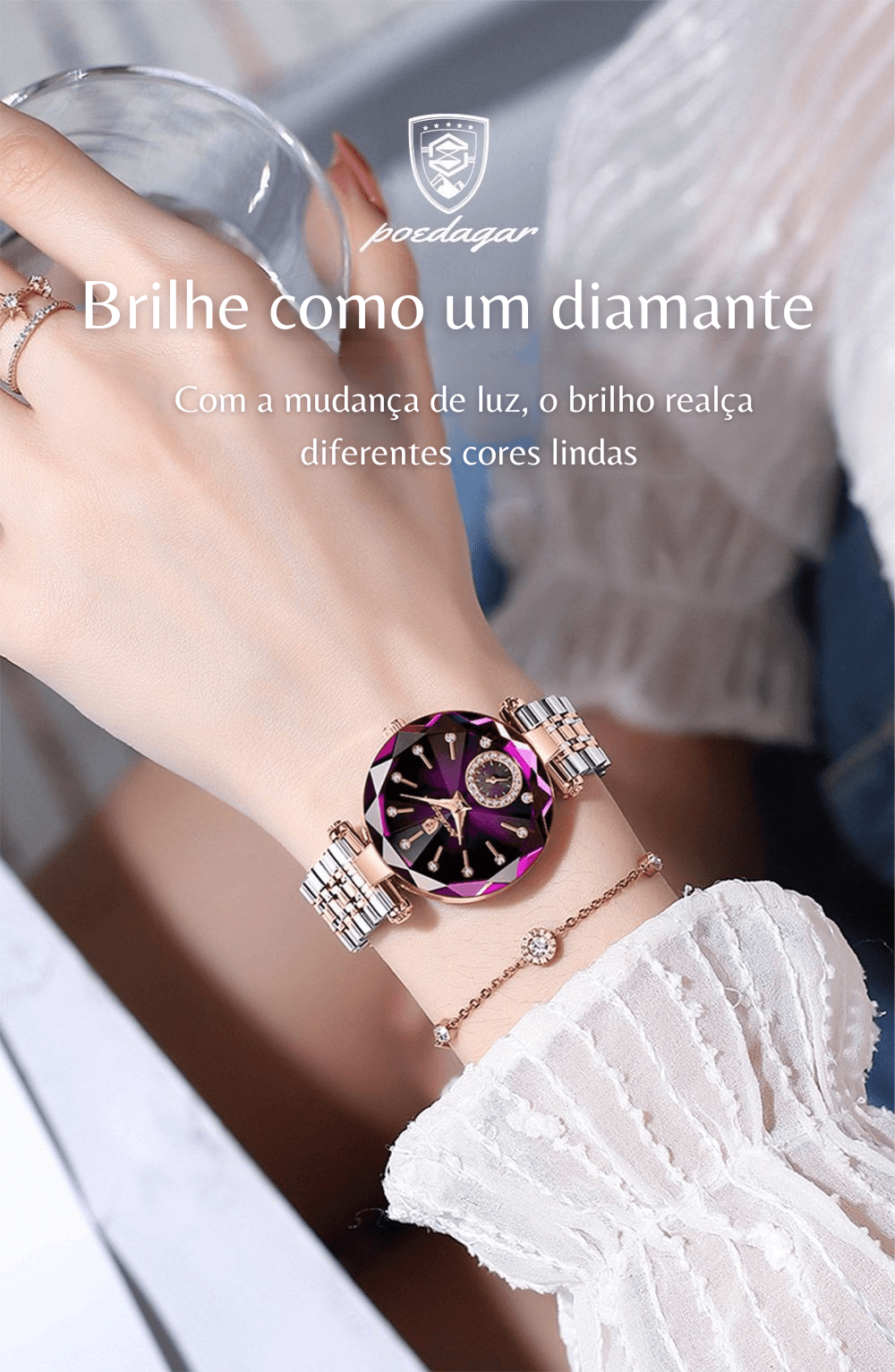 Relógio Shiny Diamond - O Coração do Oceano - Poedagar - Original