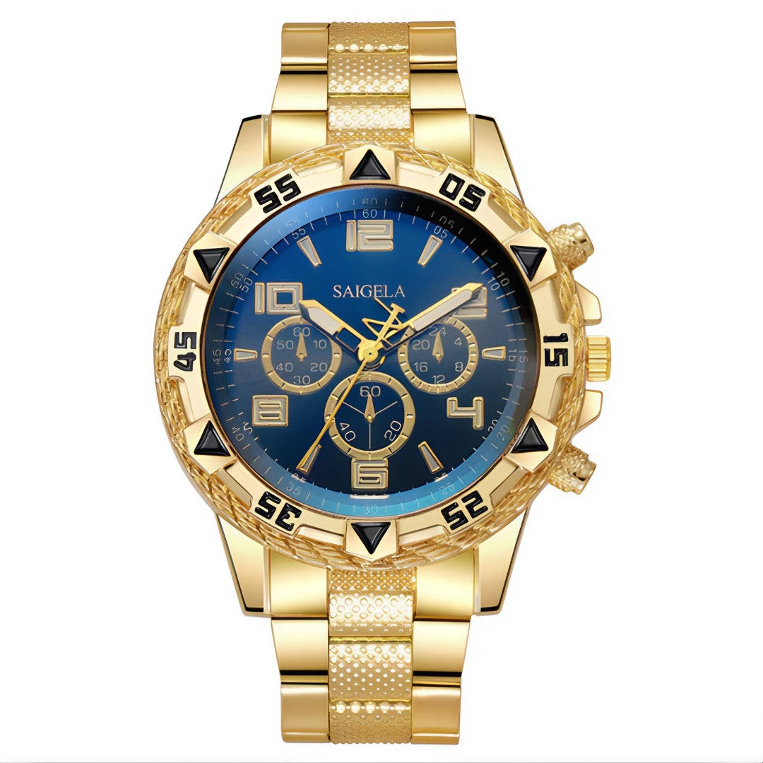 ⌚ Kit Premium Masculino 3 Peças – Relógio + Pulseira + Colar Cruz (30% OFF)