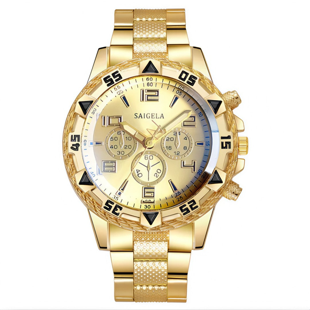 ⌚ Kit Premium Masculino 3 Peças – Relógio + Pulseira + Colar Cruz (30% OFF)