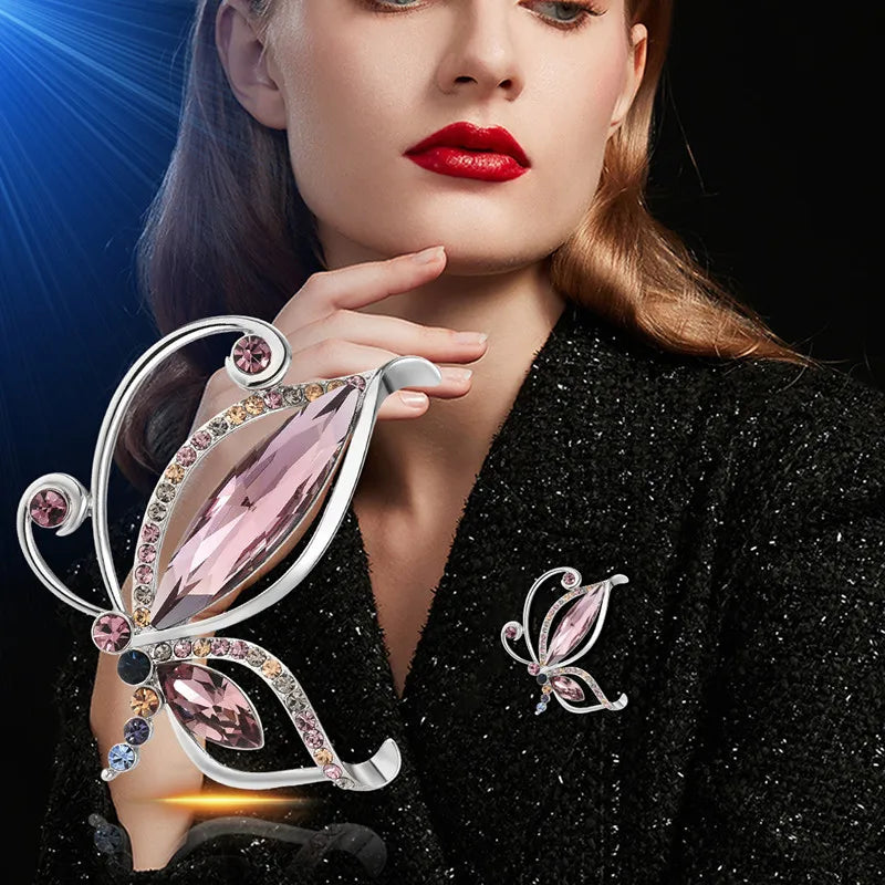 Strass - Broche Luxuoso de Cristal Acessório Feminino Moda Presente