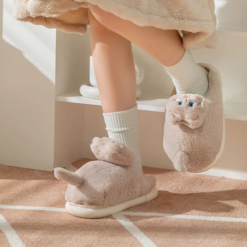 Pantufas Fofas e Confortáveis de Gato