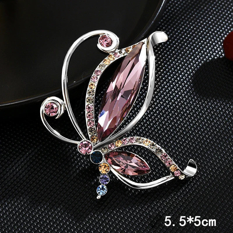 Strass - Broche Luxuoso de Cristal Acessório Feminino Moda Presente