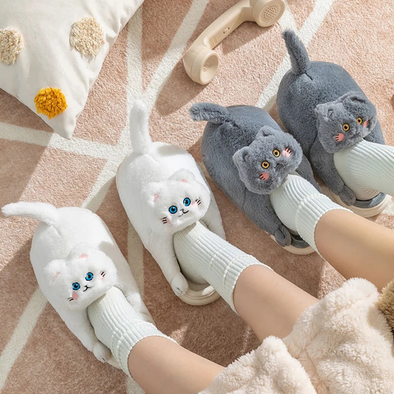 Pantufas Fofas e Confortáveis de Gato